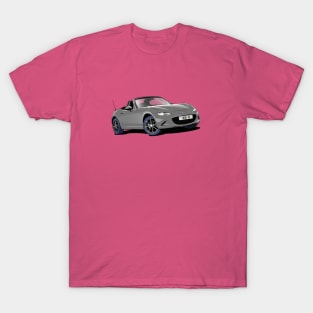 Mazda MX-5 Miata Roadster in Grey T-Shirt